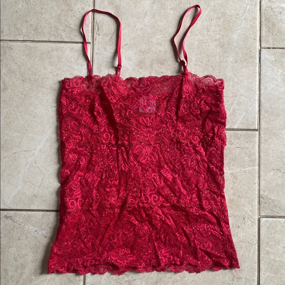Damsel USA Vintage Magenta Lace Cami